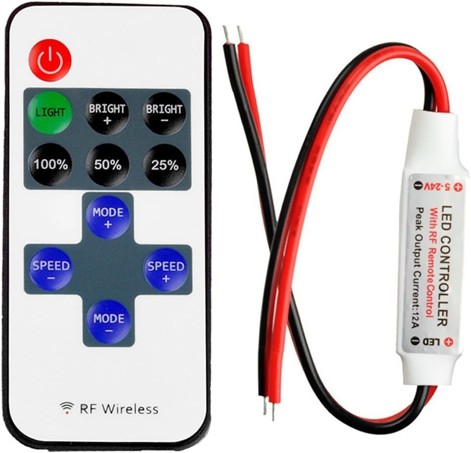 Variateur Pour Bande LED Avec Télécommande Sans Fil - Contrôle Complet Des Lumières - Neuf
