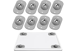 TRVL FIELDER Self Adhesive Caster Wheels, Appliance Rollers for Kitchen Appliances, 360° Swivel Mini Universal Wheel Roller Casters, Sticky Pulley for Trash Can, Storage Box, Small Furniture (Gray - 8 Pcs)