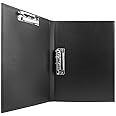Clobeau Upscale Leather A4 Lever Arch File Cover Clipboard Paper Documents Storage Folders Binder Clip Portfolio Writing Board Pad Tablet Project File Folder with Double Paper Clips Office Stationary