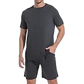 DG Hill Mens Pajamas Set Shorts - Pajama Pants Sleepwear Shorts PJS Sets - Summer Pajamas Cool Pants Short Soft PJS for Men