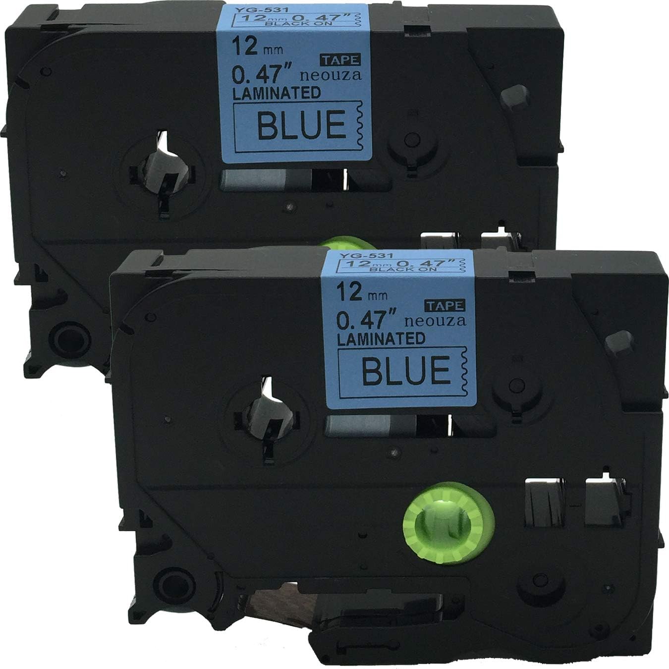 NEOUZA Compatible Label Tape Replacement for Brother TZ 531 TZe 531 12mm PTouch 8m 2PK