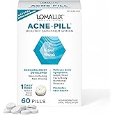 Loma Lux Acne Pills – Skin Clearing Support with 5 Natural Minerals Zinc & Sulfur – Dermatologist Developed Oral Hormonal Acne Treatment Supplement for Face & Body – Helps Prevent All Acne, Oily Skin