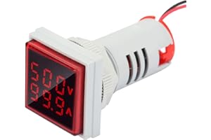 LED Indicator Light AC Voltage Light Panel Digital Display Indicator Light 22mm 0-100A Current Indicator Lights Flush Panel M