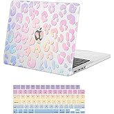 MOSISO Compatible with MacBook Pro 14 inch Case 2025 2024 2023 2022 2021 M5 M4 M3 M2 M1 A3434 A3112 A3185 A3401 A2918 A2992 A2779 A2442, Plastic Hard Shell Cover&Keyboard Cover, Colorful Leopard Grain
