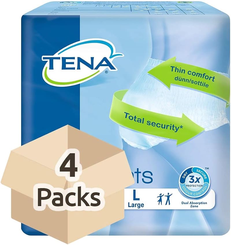 TENA Pants Plus Incontinence Pants Large 4 Packs of 8