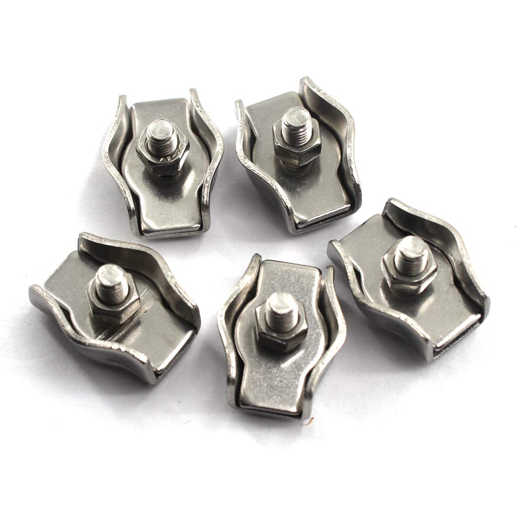 M3 Wire Rope Clip Clamp 304 Stainless Steel Cable Clip （Pack of 30）