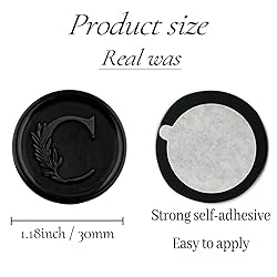 25Pcs Black Wax Seal Stickers Handmade Vintage