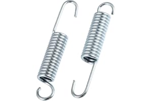 Partuto 2 Pcs Universal 90mm Length Motorcycle Brake Pedal Return Spring Motorcycle Side Kickstand Spring Silver Tone Metal R