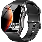 Smart Watch for Men Women, 2.01" AMOLED Curved Display Smart Watch, Bluetooth Call, 100+ Sport Modes, Fitness Tracker with 24/7 Heart Rate/Sleep Monitor, IP68 Waterproof Smartwatch for Android iOS