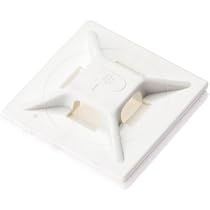 Panduit ABMM-A-D Cable Tie Mount, Adhesive Backed, 4-Way, ABS