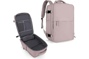 coowoz Travel Backpack For Women Men Airline Approved,Pink Carry On Backpack,Large Hiking Backpack Waterproof Outdoor Sports Rucksack Casual Daypack Fit 15.6 Inch Laptop Backpack College Backpack(Pink purple)