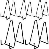 IBosins 5 Pack 6 Inch Plate Holder Display Stands, Metal Black Frame Stand for Picture, Book, Photo Easel, Creation, Collectibles