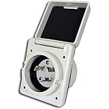 Leisure RV 125V 30 AMP Power Plug Twist Lock Inlet with 3 Stainless Steel Pins, White