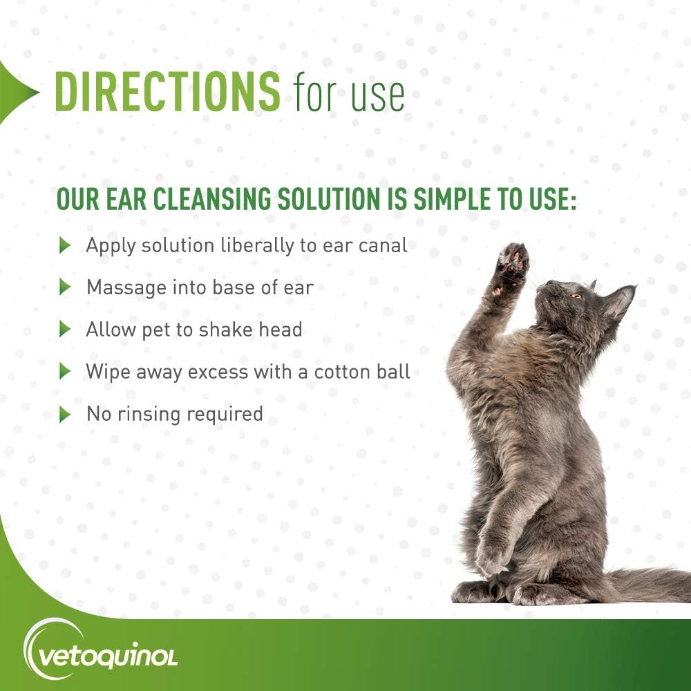 Vetoquinol 411441 Ear Cleansing Solution, 8 oz : Pet Ear Care Supplies : Pet Supplies
