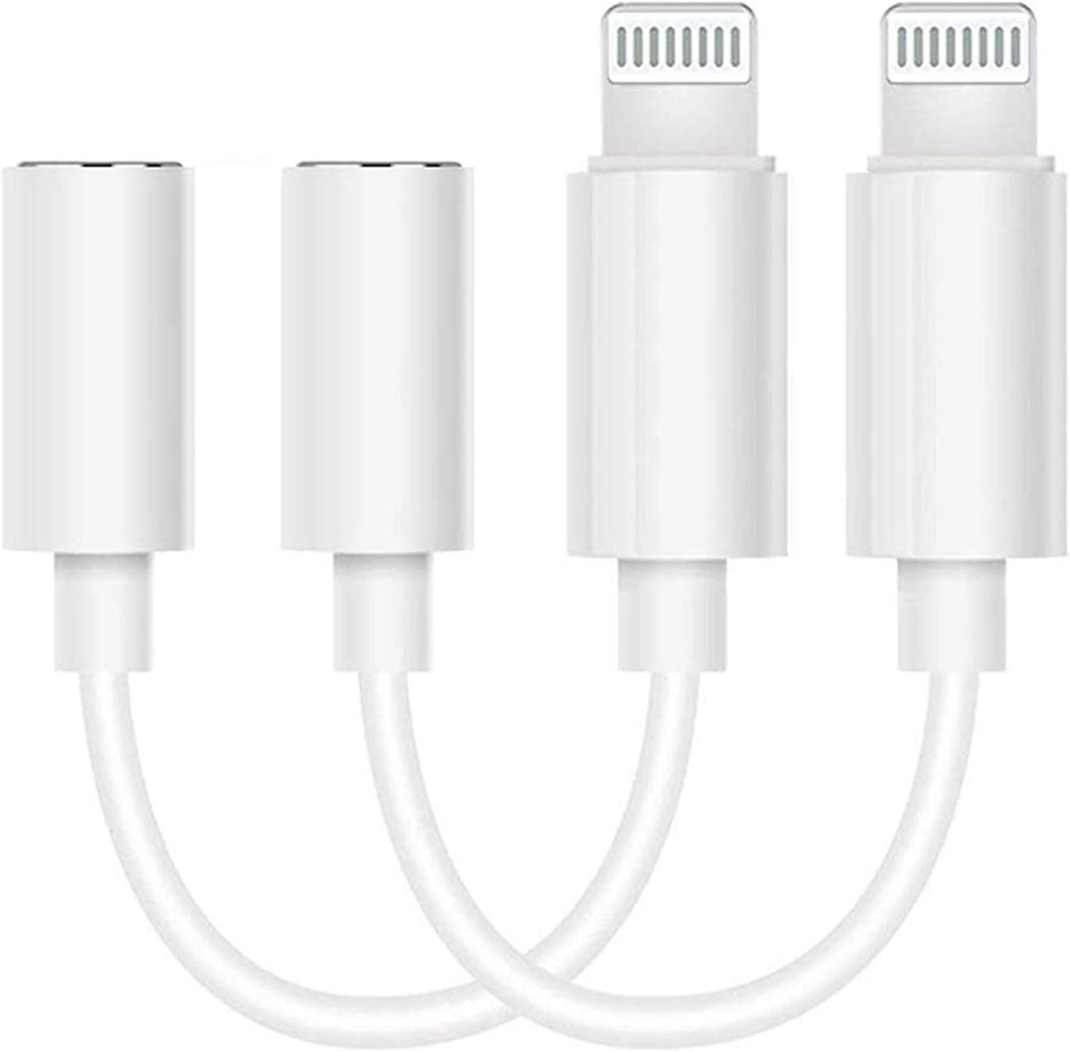 [Apple MFi Certified] Apple Lightning to 3.5 mm Earbuds/Headphones/Earphones Jack Adapter Cord Dongle Aux Cable Converter Accessories Compatible with iPhone 11/Xs/XR/X/8,7/8,7 Plus/ipad-IOS13-2 Pack