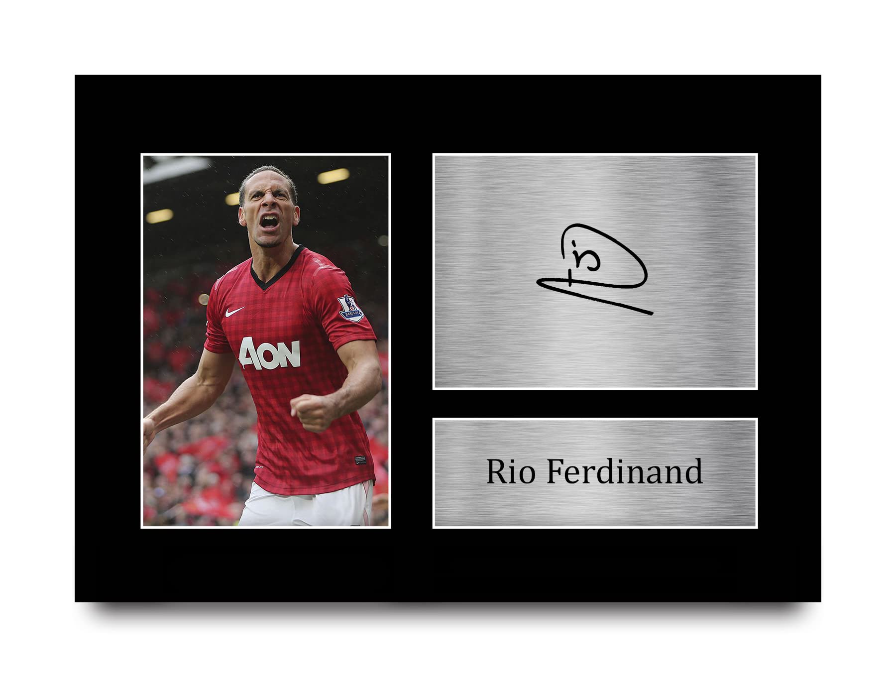 HWC Trading A4 Rio Ferdinand Gifts Printed Signed Autograph Picture for Fans and Supporters - A4