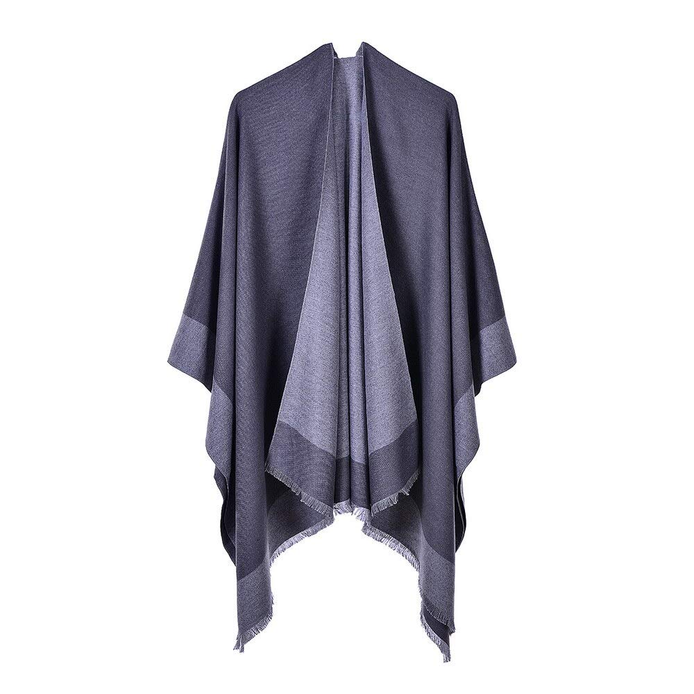 Women Poncho Cape Elegant Stylish Open Front Shawl Wrap Sweater Reversible Soft Comfortable Blanket Scarf Women Poncho Cape Elegant Stylish Open Front Shawl Wrap Sweater Reversible Soft Comfortable Blanket Scarf