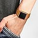 hooroor for Fitbit Ionic Bands Small and Large for Women Men, Fully Magnetic Closure Clasp Mesh Loop Milanese Stainless Steel Metal Band (Burnt Orange, Small)