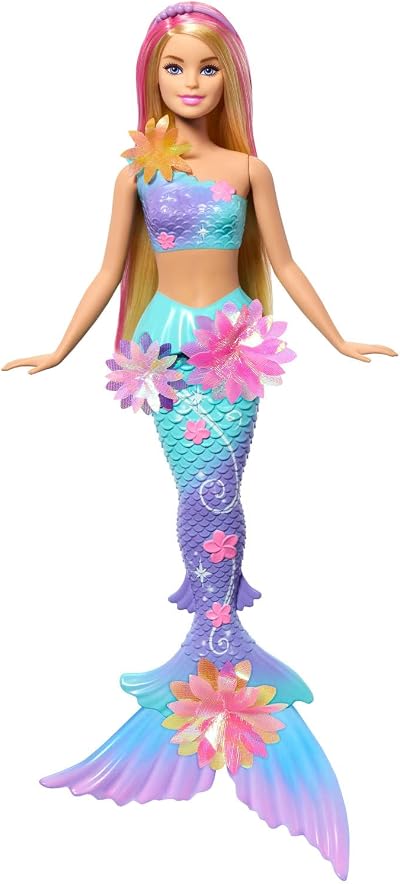 Barbie Flower Magic Mermaid Doll Fantasy Bath Water Bloom Feature