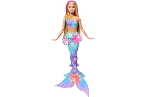Barbie Mermaid Toy Dolls with Surprise Magic Blooming Flowers Feature, Ombre Tails, Pearl Headband Accessory & Long Blonde Ha