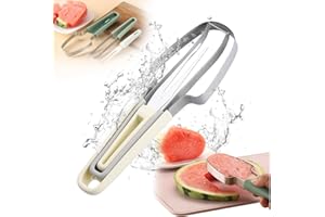 ROWPOZ 3-in-1 Watermelon Fork Slicer Cutter, 2024 Upgraded Stainless Steel Fruit Cutter Watermelon Cutter Slicer Tool Fruit Forks Slicer Knife, Watermelon Cutter Fork Quickly Fruit Forks Slicer (1PC)