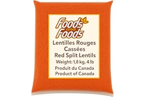 Red Split Lentils 1.81 kg - 4lb PRODUCT OF CANADA premium quality, Foods and Foods, no tax