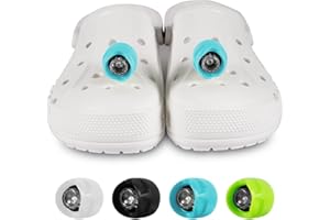 KITSOLOGY Headlights for Croc 2pcs, Croc Lights Flashlight Attachment for Camping Essentials, Light Up Croc Charm Accessories for Kids Adults, Clog Headlight Flashlight Lights for Shoe