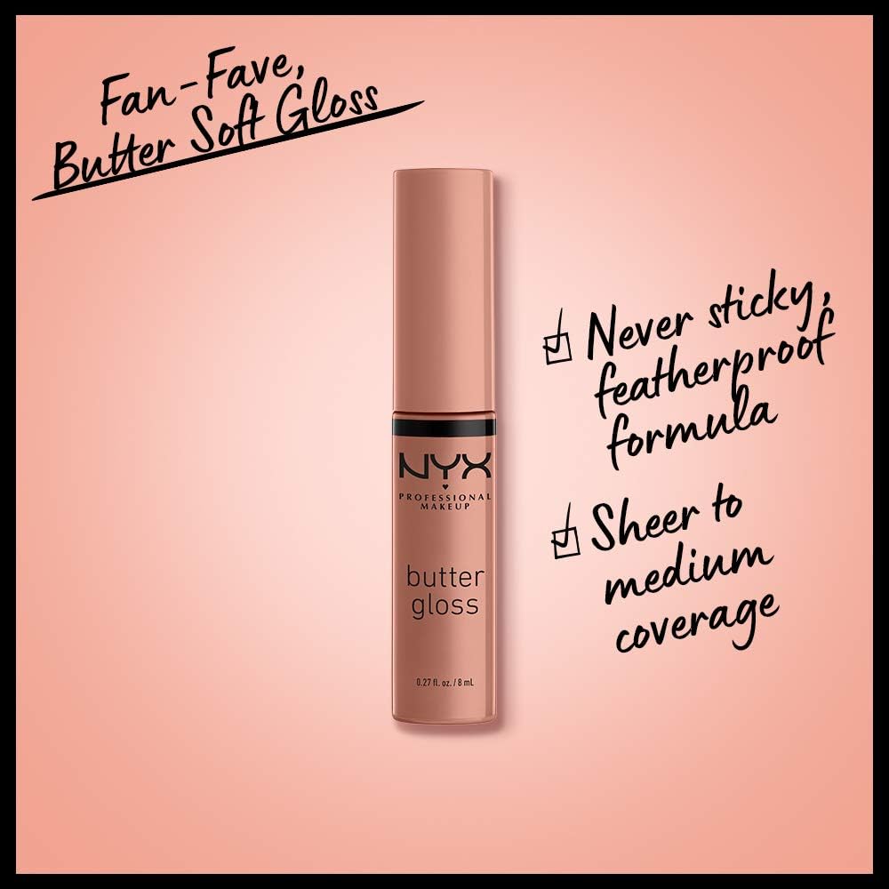 NYX Professional Makeup Butter Gloss 13 Fortune Cookie, True Nude, 8 ml (Pack of 1) - Image 4