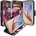 Galaxy Wireless Case Compatible for Samsung Galaxy S7 Edge Wallet Case, Flip Folio [Kickstand Feature] Pu Leather Wallet Case with ID Slots for S7 Edge Phone Case - Hot Pink Sensation