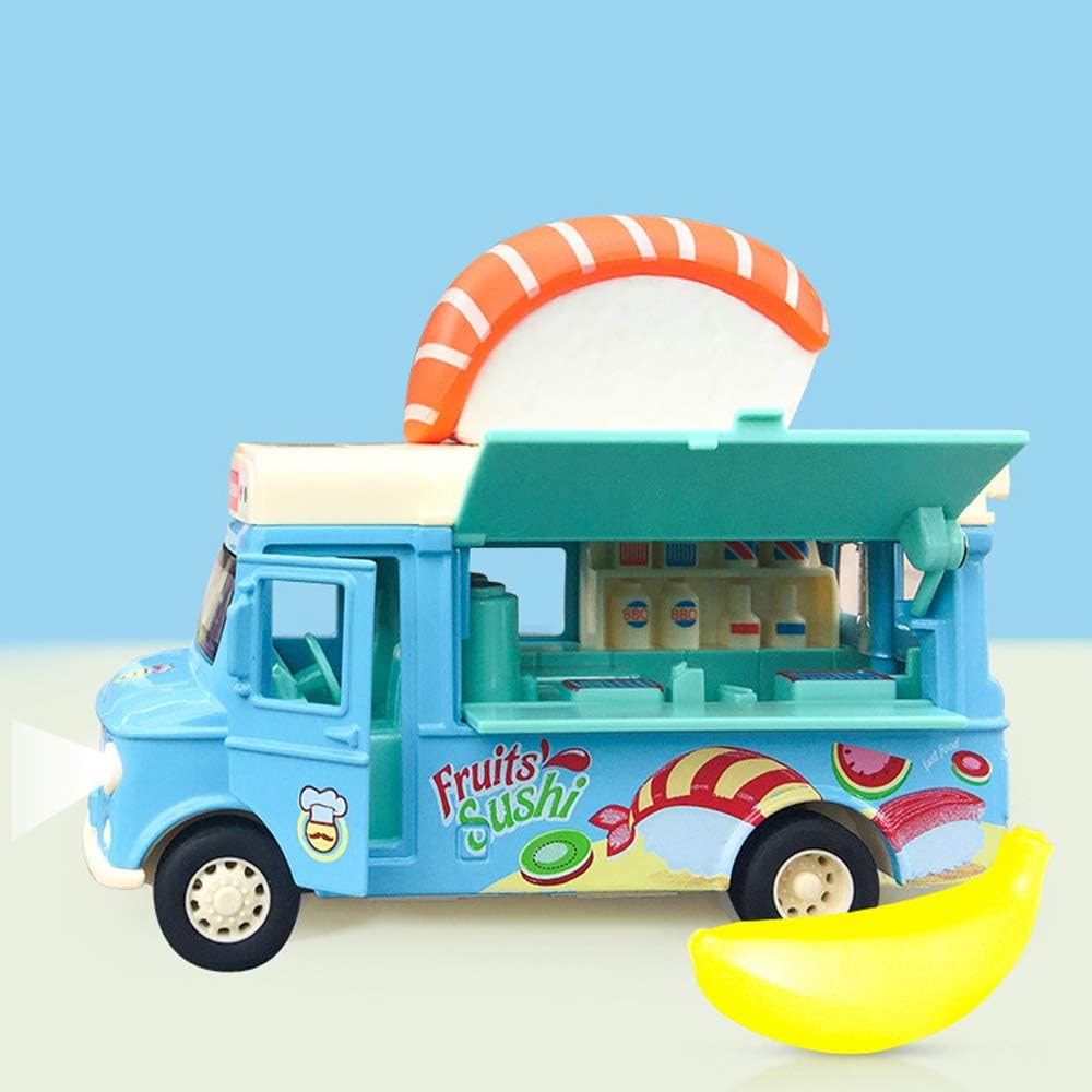 Zhenduo おもちゃ 車 ミニカー おままごと おもちゃ 車 移動販売車 女の子 男の子 おしゃれ かわいい 車 想像力 創造力 認識力 集中力 2歳 3歳 4歳 5歳 6歳お誕生日 クリスマス プレゼント ライトと音楽付き ブルー ミニカー モデルカー おもちゃ Amazon