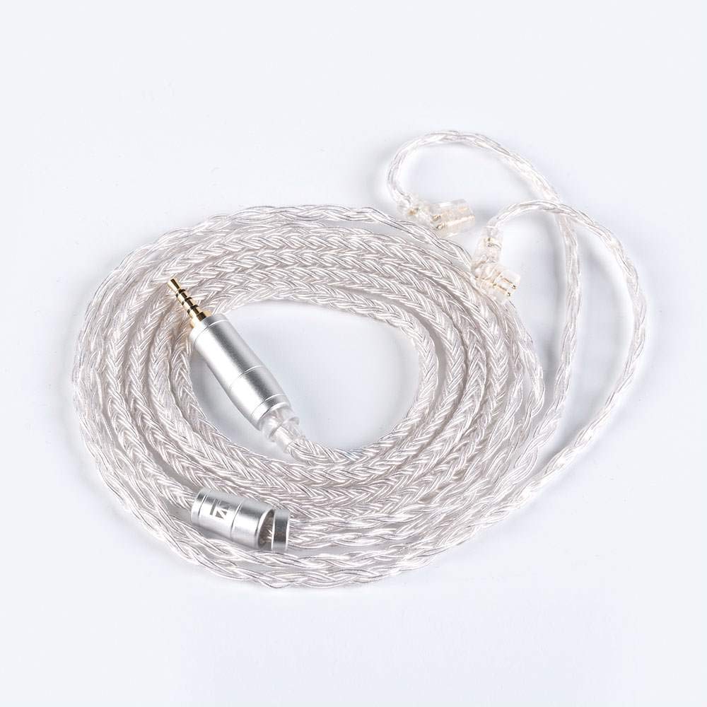 NEX KBEAR 16 Core Silver Plated Wire Earphones Upgrade Cable, 1.2m, 2.5mm, C Pin, 4 Pin, Fiio X3, X7, X5, Pioneer XDP, Shanling M3s, AK120Ⅱ Compatible