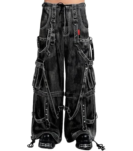Tripp NYC Baggy Denim Pants, Storm Wash, Distressed Black, Cotton