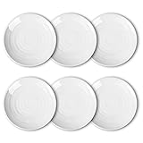 ZAINCA Melamine Dinner Plates, Round Plates,Shatter