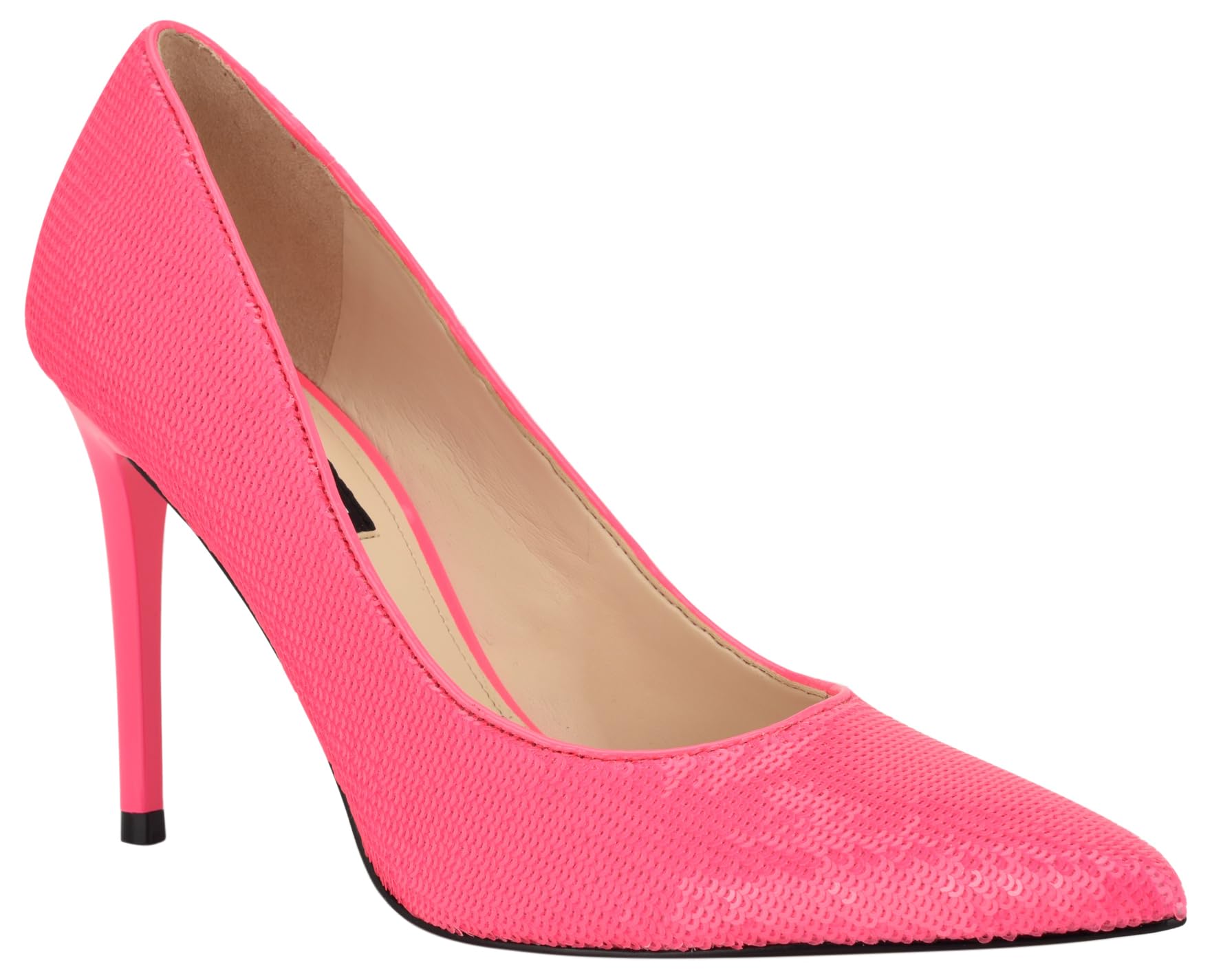 Nine West Women’s Fresh Pump, Pink Sequin 661, 8