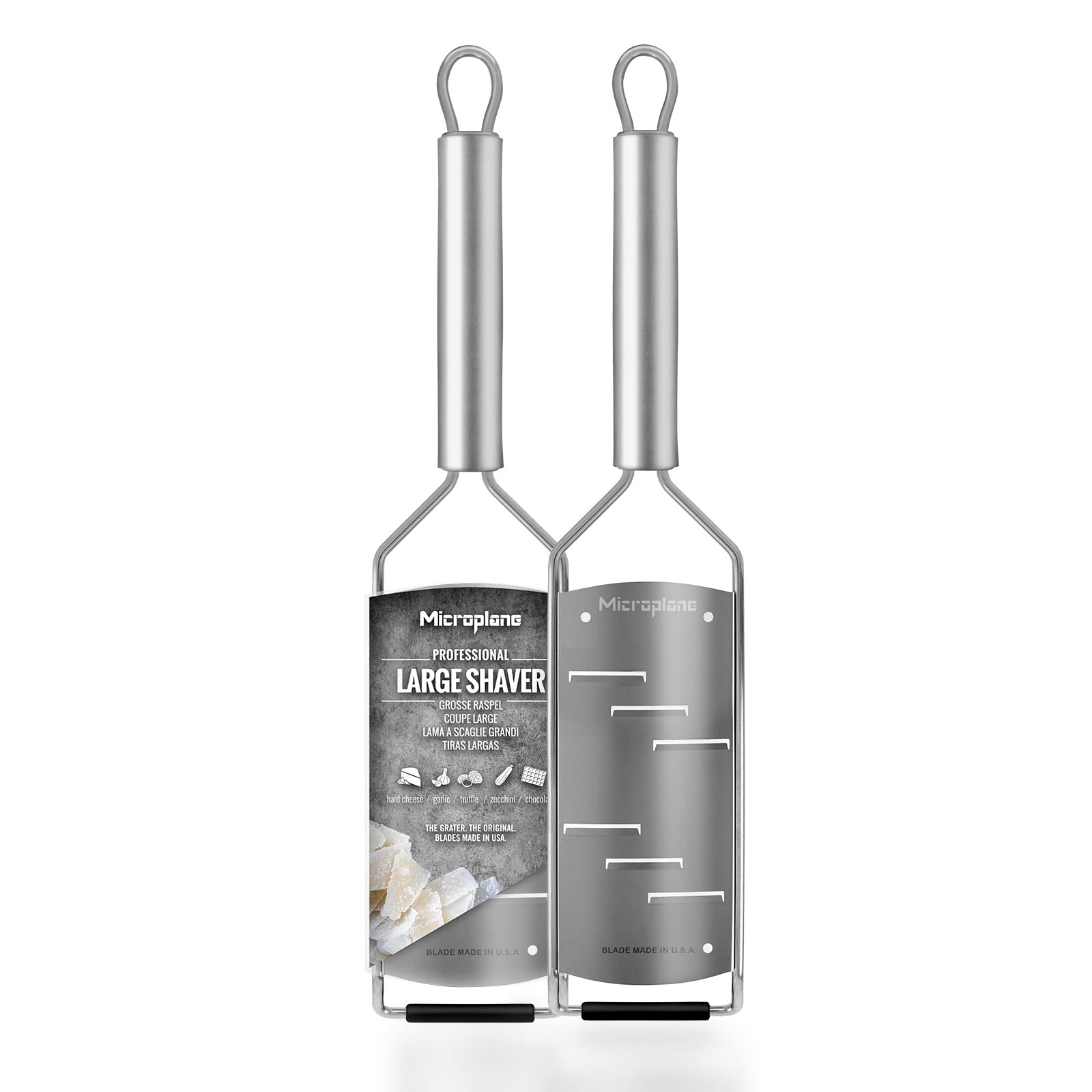 Microplane Kitchen Grater Large Shaver for Hard Cheese, Chocolate and Truffle with Stainless Steel Blades - Made in USA