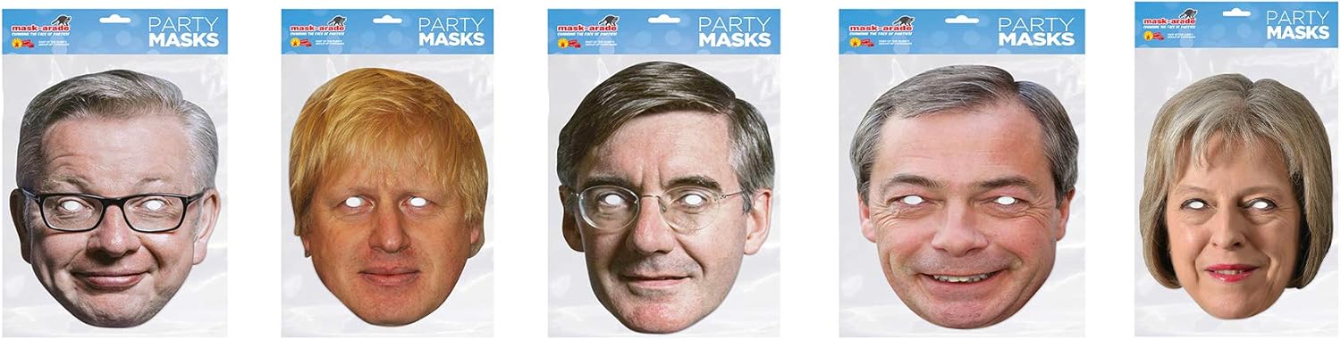 Nigel Farage And Theresa May Politician Face Masks Michael Gove Jacob Rees Mogg Boris Johnson Masks For Adults