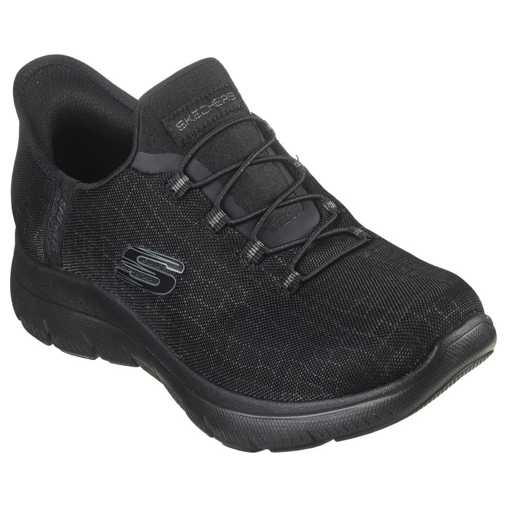 Skechers Women's Hands Free Slip-ins Summits Classy Night Sneaker, Black, 5.5 Image