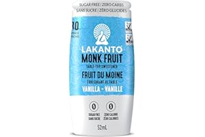 Lakanto Pure Monk Fruit Extract Drops, Vanilla - Erythritol Free Sugar Substitute Sweetener For Coffee, Tea, Smoothies, Oatme