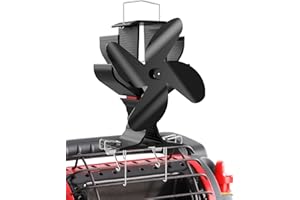 Signstek Wood Stove Fan,Heat Powered Heater Fan with Hook for Indoor Outdoor Propane Gas Heater,Gas Wood Burner Stove Fireplace Tent Camping Accessories