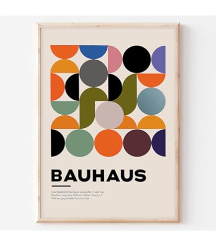 アート・デザイン・音楽 BAUHAUS 7560円 Bauhaus Shapes Black & White Print - アート・デザイン