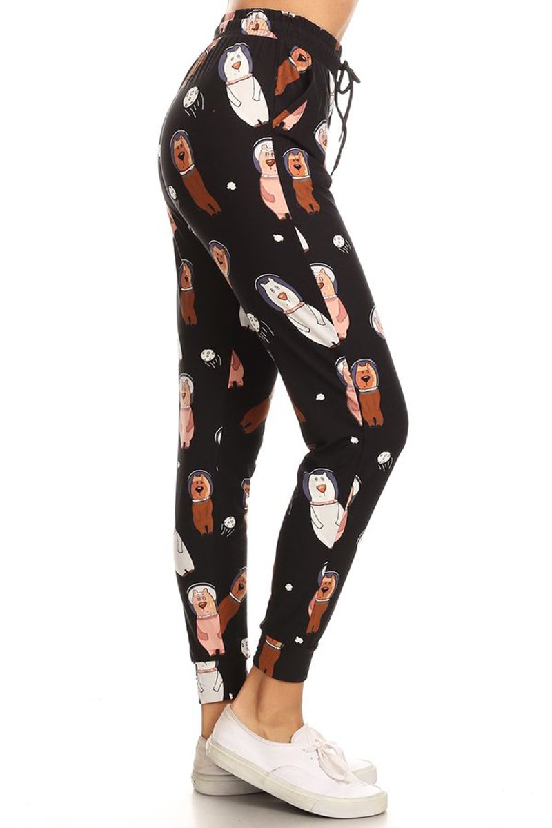 Leggings Depot Women's Printed Solid Activewear Jogger Track Cuff Sweatpants Inner Pockets