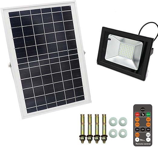 Foco LED Solar Exterior, IP66 Impermeable Luz Solar Exterior ...