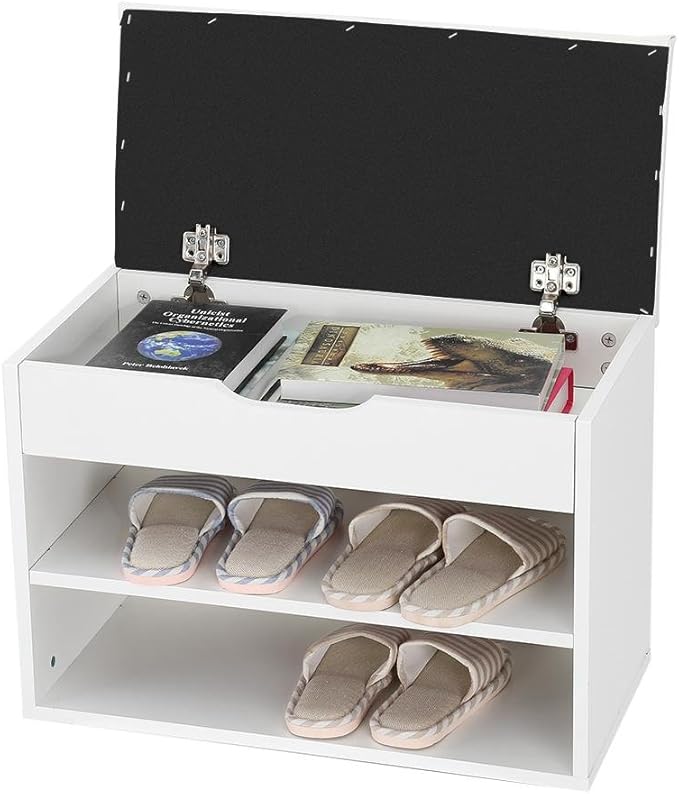 Neufday Home Entryway Hallway Shoe Bench Wooden Shoes Storage Organizer