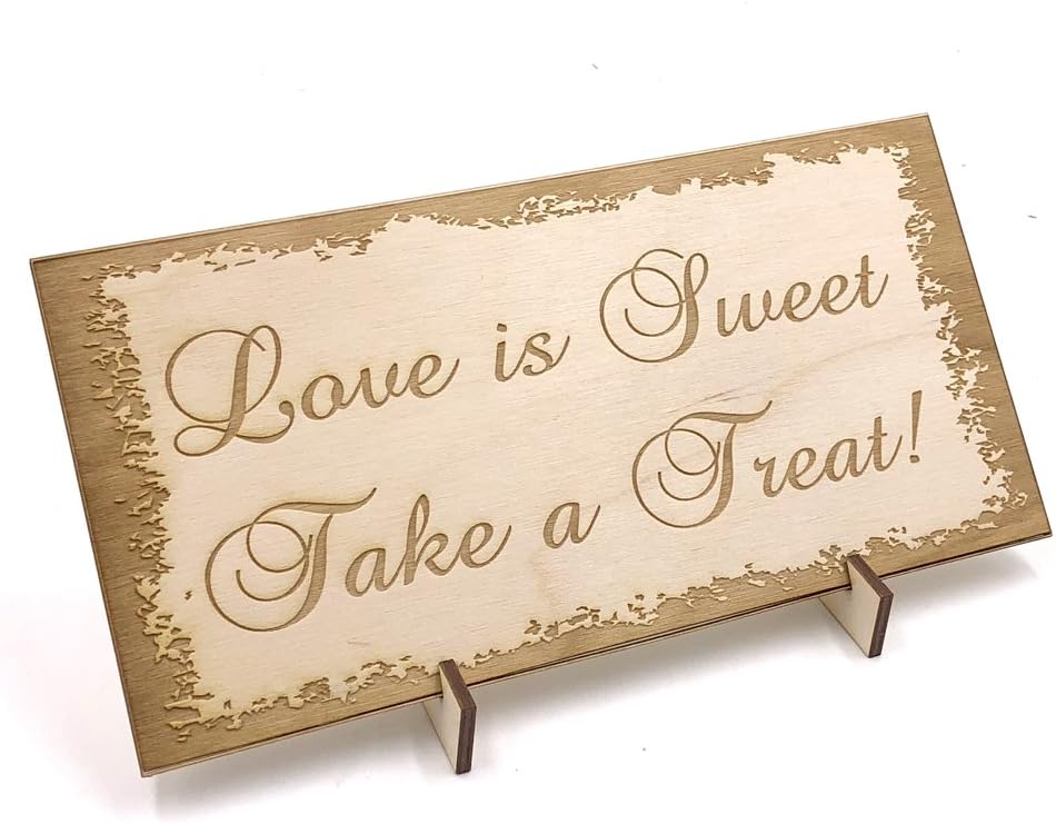Wooden Wedding signs Plaques, Sweet Table Candy Bar Take a Treat