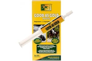 TRM Good as Gold Paste – Calming Supplement for Nervous Horses with Magnesium, L-Tryptophan & B Vitamins – 70g or 3 x 35g Syr