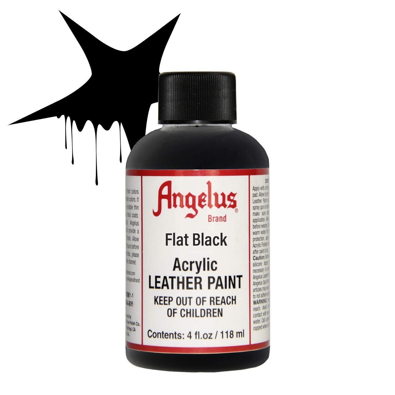 Angelus Leather Paint 4 Oz Flat Black Buy Online in UAE. Home