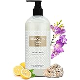 Bella Vita Luxury OUD WHITE Body Wash Shower Gel for Women & Men | 500ml | Unisex Bodywash with Aloe Vera Extract | Deep Cleansing, Hydrating, Moisturising | Suitable for All Skin Types