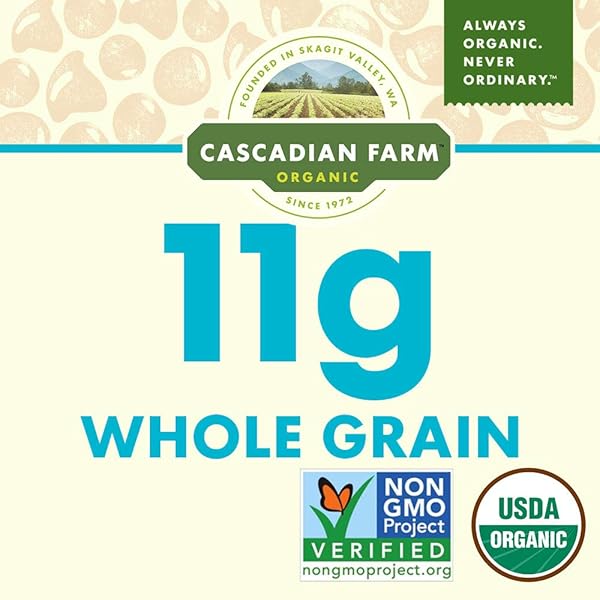 CASCADIAN FARM ORGANIC VANILLA CHIP CHEWY GRANOLA BARS, VALUE SIZE, 10 BARS, 12.3 OZ.
