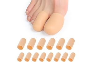Sumifun Toe Protectors for Women & Men - 14 Pack Gel Toe Caps to Provide Relief from Missing or Ingrown Toenails, Corns, Blis