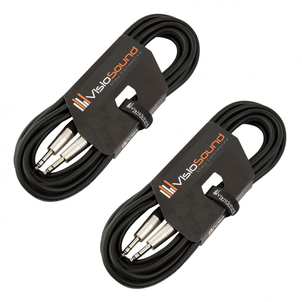 2 x 6.35mm 1/4" Stereo TRS Jack Lead/Balanced Signal Audio Patch Cable